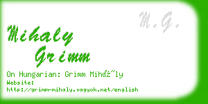 mihaly grimm business card